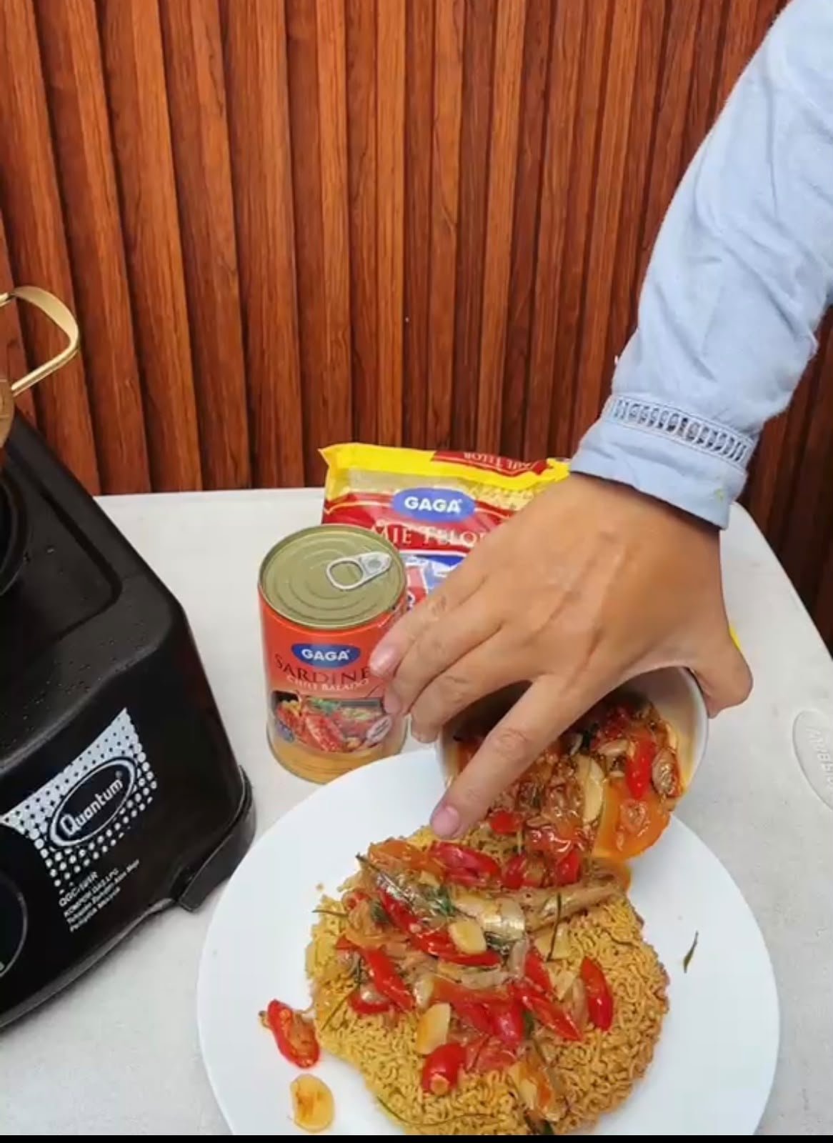 Langkah 5 membuat Resep Ifumie Sarden Praktis dengan Quantum QGC 101 R Ala @nina_zuliana 
